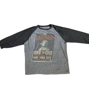 John Lennon grey medium unisex t shirt